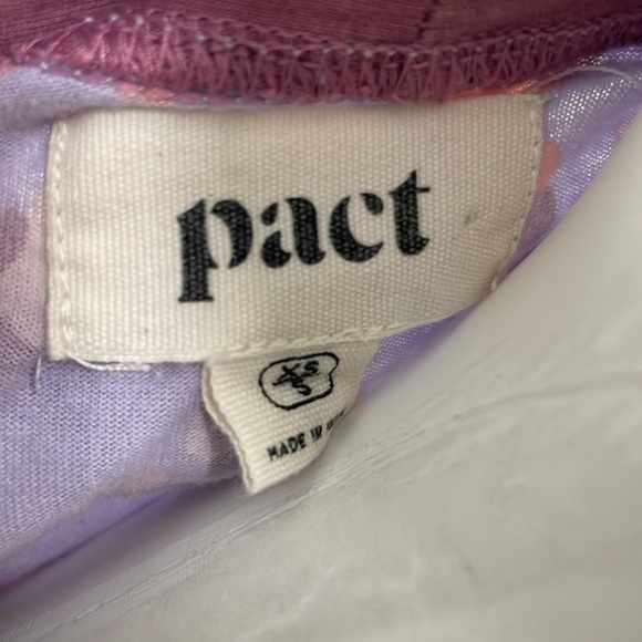 Pact Organic Women's Mod Leopard Wisteria Staycation Short Robe XS/S - Picture 5 of 10